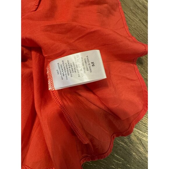 Easel Medium Red Flutter Sleeve Tired V Neck Dress Boho Fairy Romantic Party - Picture 10 of 14